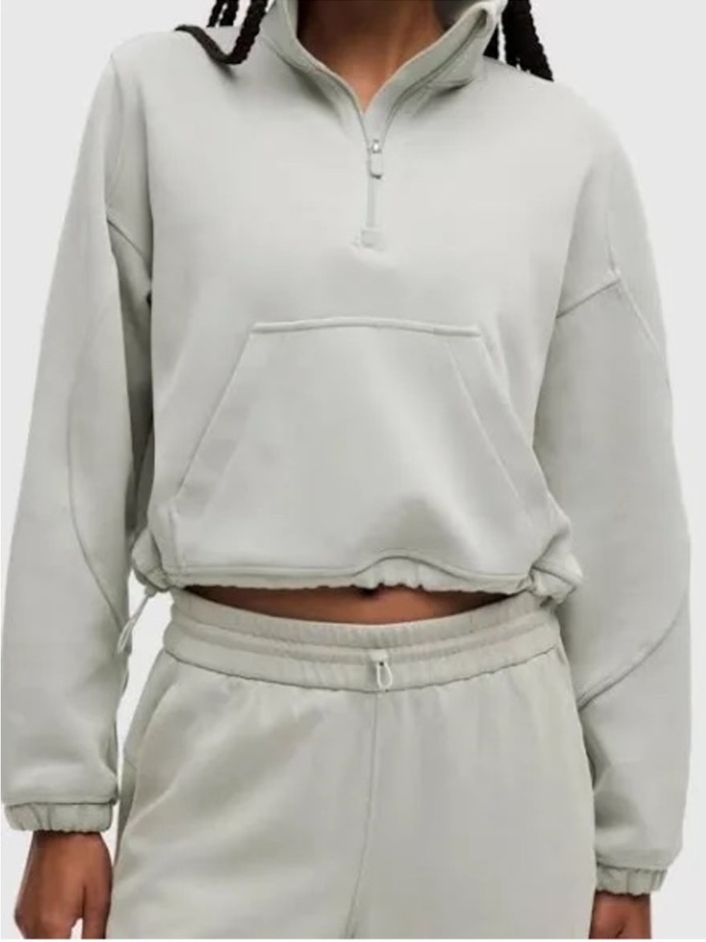 Lululemon Brushed Softstreme Half Zip Hoodie Gray